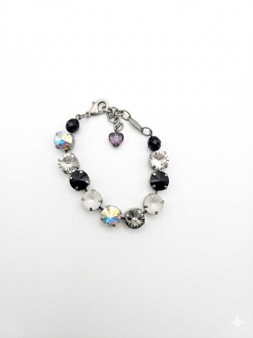 Sabika Swarovski Crystal and Black Bead Women's Bracelet
